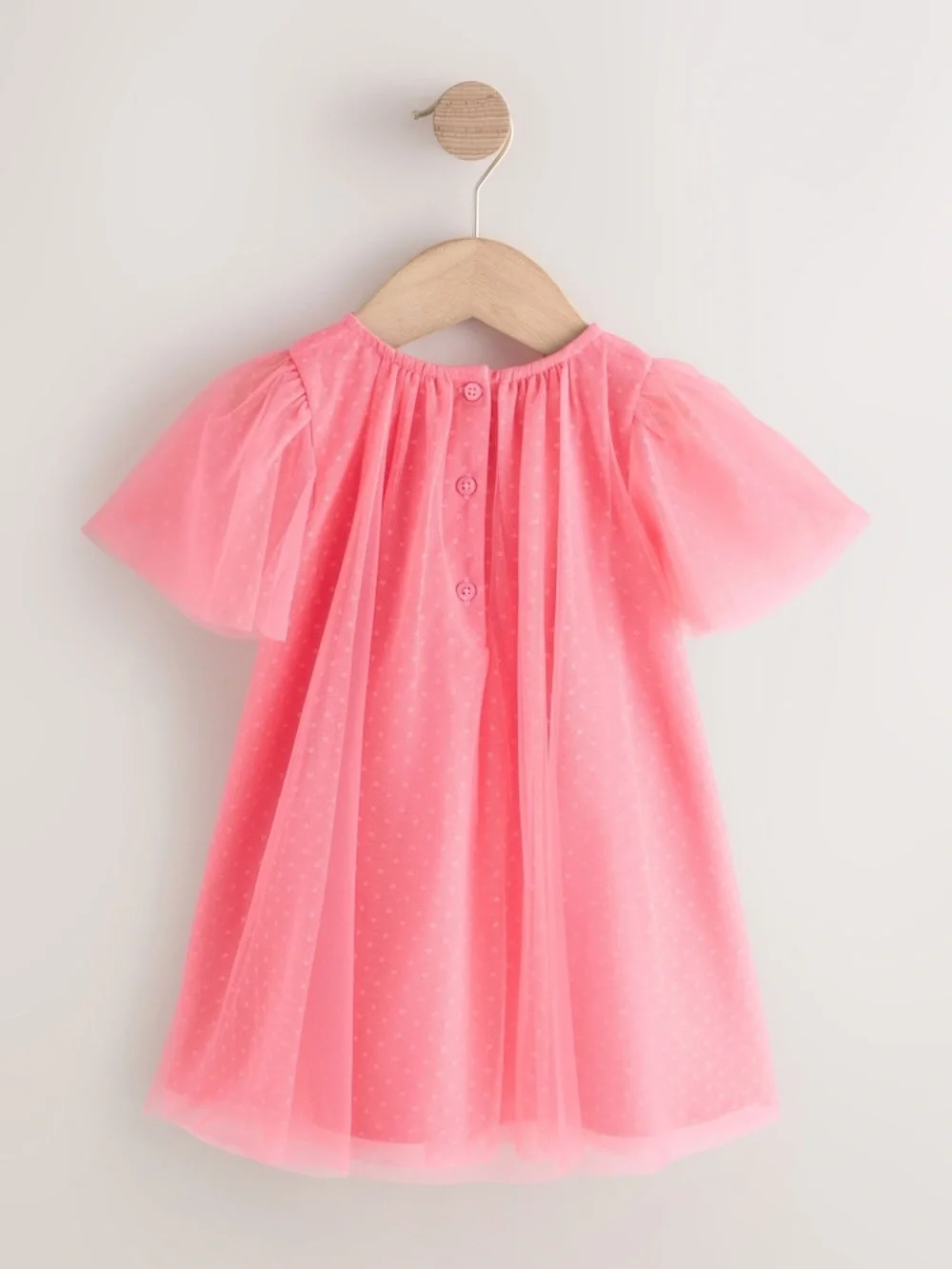 Coral Butterfly Angel Sleeve Mesh Dress NWT Size 3-4yrs